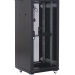 საკომუნიკაციო კარადა (რეკი) A36027 -  27U 600x1000 mm, წინა და უკანა პერფორირებული კარებით