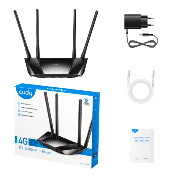 როუტერი LT400_EU, 4G LTE Cat.4 N300 WiFi Router - Image 4