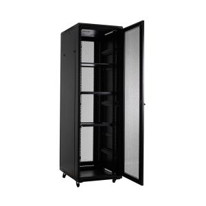 საკომუნიკაციო კარადა (რეკი) A38042 -  42U 800x1000 mm, წინა და უკანა პერფორირებული კარებით
