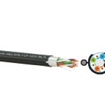 ქსელის კაბელი გარე მონტაჟის (ტროსით) CAT 5e F/UTP 4x2x24 AWG-CU - PE - DATA CABLE with Messenger OUTDOOR (Z11442-AP)