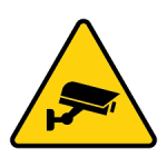 Monitoring warning sticker triangle (English) (for international marketing only) 100 pcs/bag, 2500 pcs/box 200*1