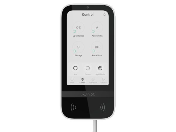 სენსორული კლავიატურა Ajax KeyPad TouchScreen (8EU) ASP White